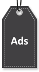 Tag with the word ads
