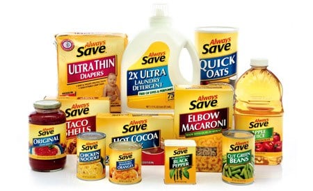 a picture of always save products